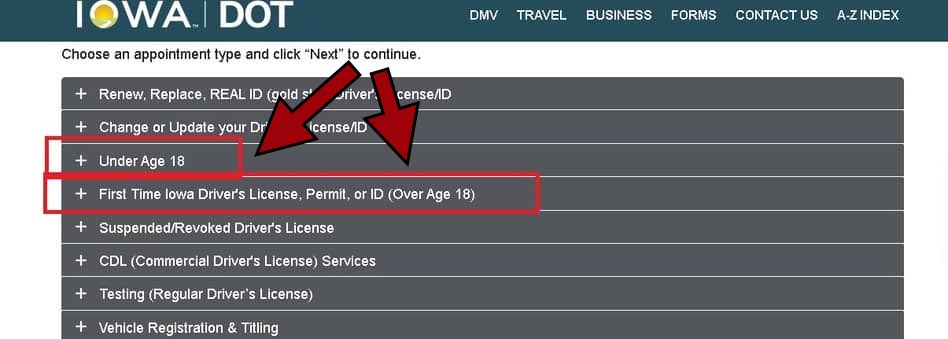 cita para licencia de conducir iowa