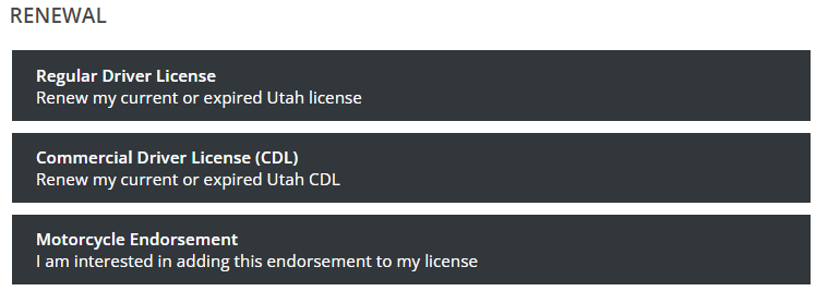 renovar licencia de manejo en Utah