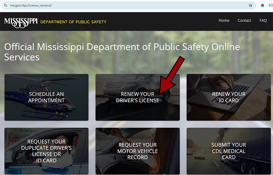 renovar licencia de manejo misisipi