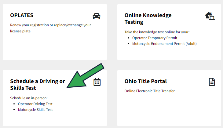 sacar cita para la licencia de manejo en Ohio