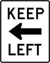 señal keep left