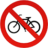 señal prohibido bicicletas