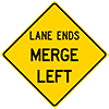 Lane ends