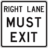 Right Lane Must Exit