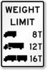 Weight Limit Sign