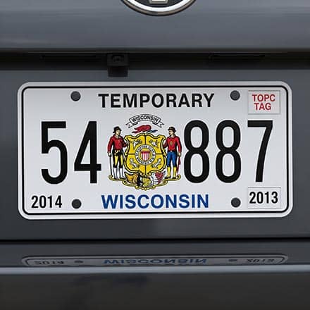 como sacar placas temporales wisconsin