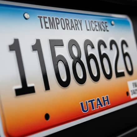 placas temporales Utah