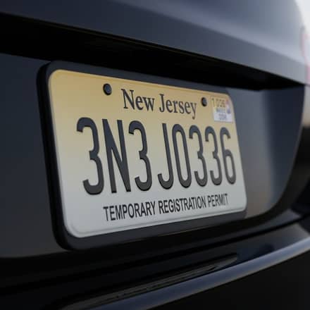 Placas temporales en New Jersey