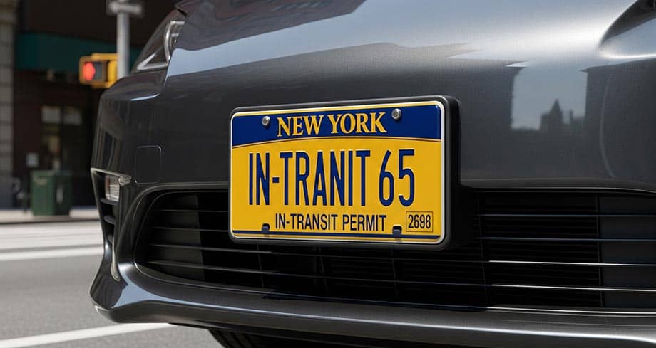 como sacar placas temporales en new york