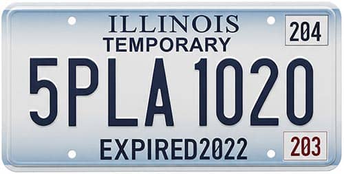placas temporales illinois