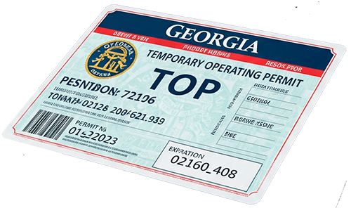 requisitos placas temporales en georgia